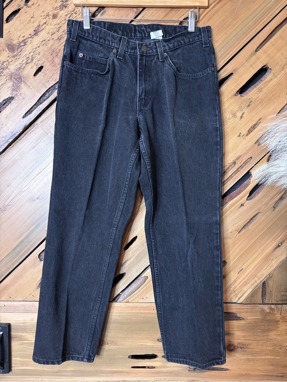 Vintage Levi's Orange Tab 505 black cotton jeans 32x27